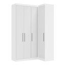 Ver imagem 3 de Guarda Roupas Modulado de Canto Reto 2 Peças com 4 Portas Alpes Luciane Móveis