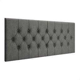 Cabeceira Dubai P/ Cama Box Casal Capitonê 1,40 Cm - Cinza - 1