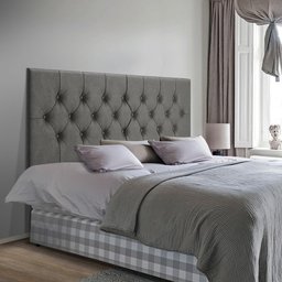 Cabeceira Dubai P/ Cama Box Casal Capitonê 1,40 Cm - Cinza - 2
