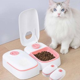 Comedouro Bebedouro Alimentador Inteligente Temporizador 2 Em 1 Agua Raçao Cachorro Gato Bichos Pet  - 6