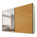 Ver imagem 1 de Guarda Roupa Samara 2 Portas Flutuantes 100 MDF com 01 Espelho - Móveis Europa