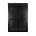 Ver imagem 3 de Porta Integrada L20 Alumínio Preto com Persiana 2 Folhas Móveis - 230x140