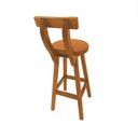 Ver imagem 4 de Kit 2 Cadeiras Altas Girafa Madeira com Encosto Design Moderno para Bancada Área Gourmet - Natural
