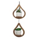 Ver imagem 3 de Suporte de Plantas Pingo D'agua Duplo Pequeno Madeirado