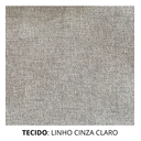 Ver imagem 3 de Poltrona Costela Luxo Linho Cinza Ideal para Sala, Quarto e Home Office