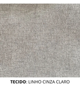 Ver imagem 3 de Poltrona Costela Luxo Linho Cinza Ideal para Sala, Quarto e Home Office