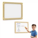 Ver imagem 5 de Lousa Quadro Branco Madeira 30x40cm Multiuso Anotacoes Planejamento Mural Moldura MDF Adulto Infanti