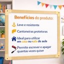 Ver imagem 3 de Lousa Quadro Branco Madeira 30x40cm Multiuso Anotacoes Planejamento Mural Moldura MDF Adulto Infanti