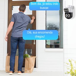 Câmera de Segurança Wi-fi Ip Resistente À Água 2 em 1 - 5