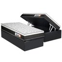 Ver imagem 1 de Cama Box Baú Solteiro: Colchão Anatômico Plumatex Falcon Ultra Firme + Base Crc Suede Gray(88x188