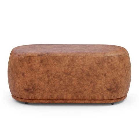 Puff Decorativo Orgânico Living Molly 02 Lugares Couríssimo Caramelo - Desk Design