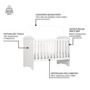 Ver imagem 6 de Quarto de Bebê Duda 3 Portas e Berço Americano Mini Cama Mel Branco Brilho com Colchão Ortobom – Pho