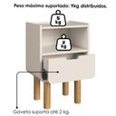 Ver imagem 4 de Mesa de Cabeceira 1 Gaveta 40 Cm 28093 Aura Off White Artesano