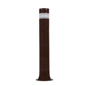 Poste Balizador Luminária Aura Casa Sítio Jardim 55cm Marrom