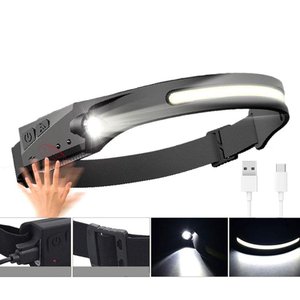 Lanterna de Cabeça Sensor Movimento Presença Ajustavel Led