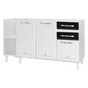 Ver imagem 2 de Balcão de Cozinha de Aço Gabinete para Pia 3 Portas 2 Gavetas 150cm Multimóveis Cr20355