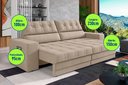 Ver imagem 2 de Sofá Oscar Plus 2,30m Retrátil e Reclinável Suede Capuccino - Xflex
