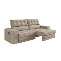Sofá Oscar Plus 2,30m Retrátil/reclinável Suede Capuccino - Xflex - 6