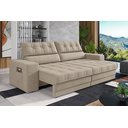 Ver imagem 1 de Sofá Oscar Plus 2,30m Retrátil/reclinável Suede Capuccino - Xflex