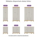 Ver imagem 6 de Cômoda Infantil 95cm 1 Porta e 4 Gavetas Dengo Multimóveis Mp4439 Madeirado/off White