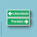 Ver imagem 1 de Placa Liberdade ou Paraíso - Quadro ou placa decorativa com 2 peças - 15mm - Quadro decorativo (Bord