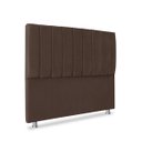 Ver imagem 1 de Cabeceira Estofada Cama Box Queen Carla 160cm Marrom