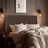 Cabeceira Estofada Cama Box Queen Carla 160cm Marrom - 2