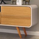 Ver imagem 6 de Rack para Sala de Estar Tv 85 Pol Orgânico 220cm Erah B01 Off White Cinamomo - Lyam Decor