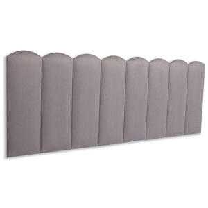 Cabeceira Queen Modulada Nuvem Cama Box Suede Cinza