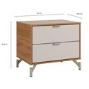 Ver imagem 3 de Conjunto Cômoda com 6 Gavetas e Mesa de Cabeceira Glow - Canella com Off White Fosco