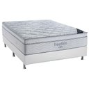 Ver imagem 1 de Cama Box Casal: Colchão Molas Ensacadas Ortobom SuperPocket Freedom Visco + Base CRC Courano Branco(