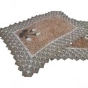 Ver imagem 4 de Tapete Marrom Luxo de Crochê Artesanal