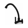Torneira Pia Cozinha Parede Bica Móvel com Arejador Abs 1/4v Preto Fosco - 2