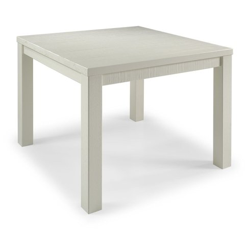 Mesa Rústica de Jantar 4 Lugares 100cm x 100cm - Branca