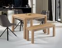 Ver imagem 5 de Mesa Rústica de Jantar 4 Lugares 100cm x 100cm - Branca