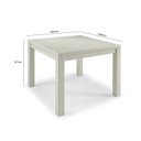 Ver imagem 2 de Mesa Rústica de Jantar 4 Lugares 100cm x 100cm - Branca