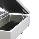 Ver imagem 4 de Cama Baú Queen Bipartido Branco Colchão Molas Ensacadas Airtech Springpocket 158x198 - Ortobom