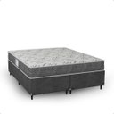 Ver imagem 1 de Cama Box Queen Bipartido + Colchão D33 One Face - Suede Cinza