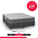 Ver imagem 5 de Cama Box Queen Bipartido + Colchão D33 One Face - Suede Cinza