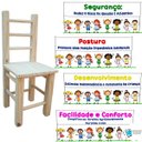 Ver imagem 6 de Conjunto de Mesa com 4 Cadeiras Infantil de Madeira Maciça Resistente Natural