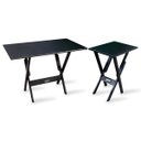 Ver imagem 2 de Conjunto De Mesa Dobrável 1,10x70 Com 4 Cadeiras Com Mesa Aparador Tarimatã Para Area Gourmet Preto