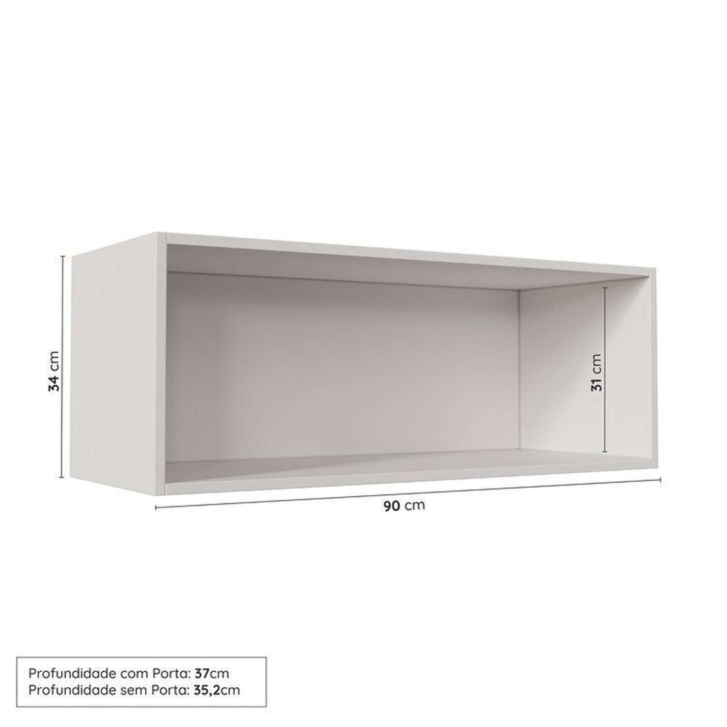 Cozinha Modulada 4 Peças 3 Aéreos 1 Balcão Arizona Cabecasa Madeiramadeira - 11