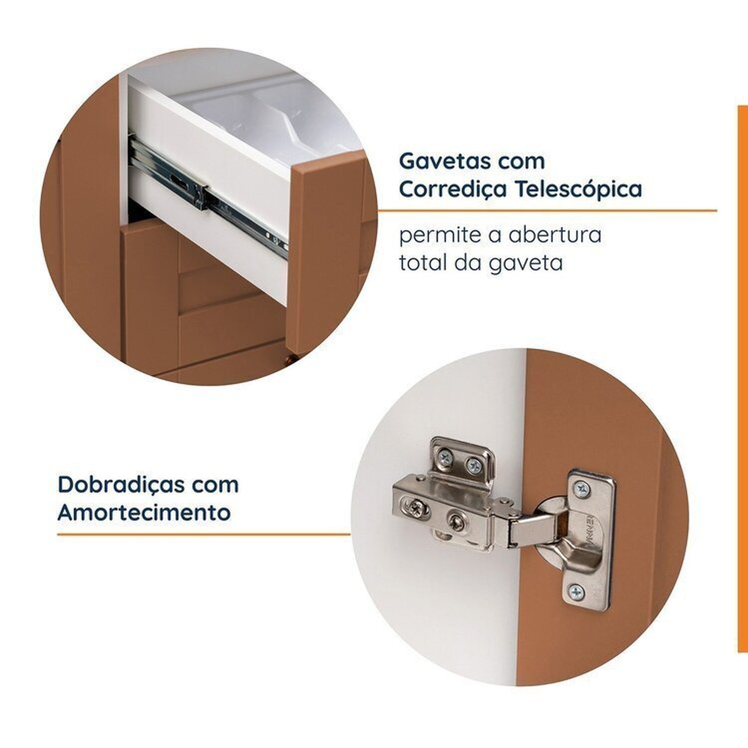 Cozinha Modulada 4 Peças 3 Aéreos 1 Balcão Arizona Cabecasa Madeiramadeira - 4