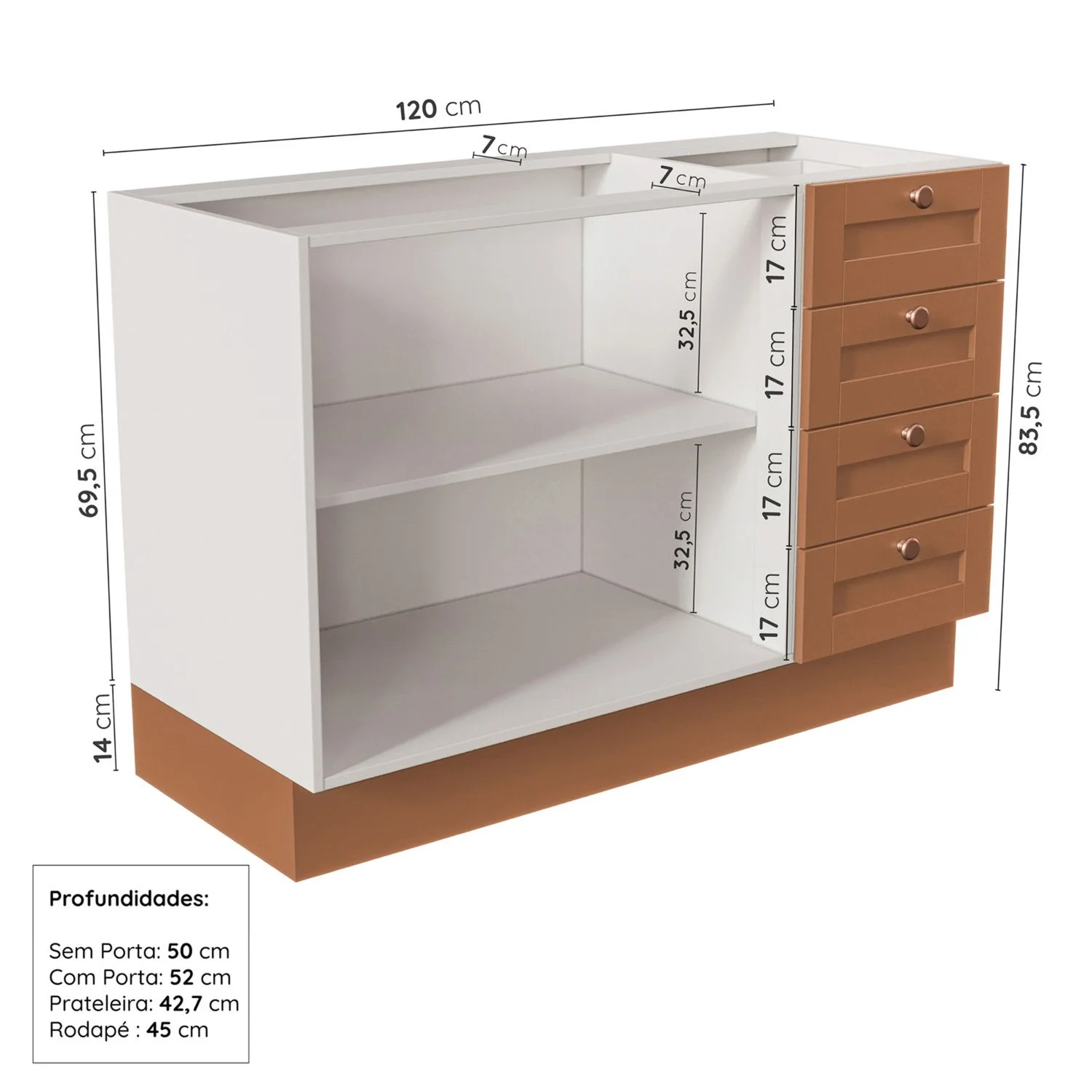 Cozinha Modulada 2 Peças 2 Balcões Arizona CabeCasa