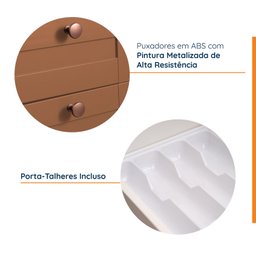 Cozinha Modulada 2 Peças 2 Balcões Arizona CabeCasa MadeiraMadeira - 7