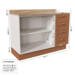 Cozinha Modulada 2 Peças 2 Balcões Arizona CabeCasa MadeiraMadeira - 10