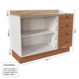 Cozinha Modulada 2 Peças 2 Balcões Arizona CabeCasa MadeiraMadeira - 10