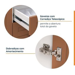 Cozinha Modulada 2 Peças 2 Balcões Arizona CabeCasa MadeiraMadeira - 6