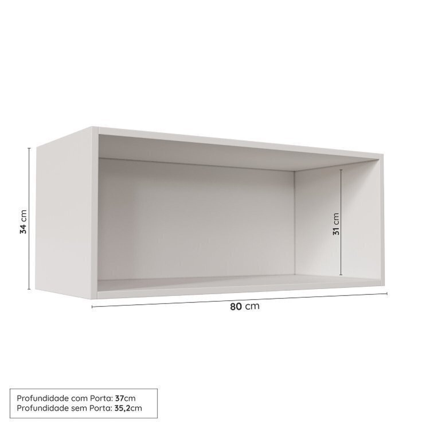 Cozinha Modulada 3 Peças 2 Aéreos 1 Balcão Arizona Cabecasa Madeiramadeira - 8