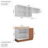 Cozinha Modulada 3 Peças 2 Aéreos 1 Balcão Arizona CabeCasa MadeiraOriginals - 4